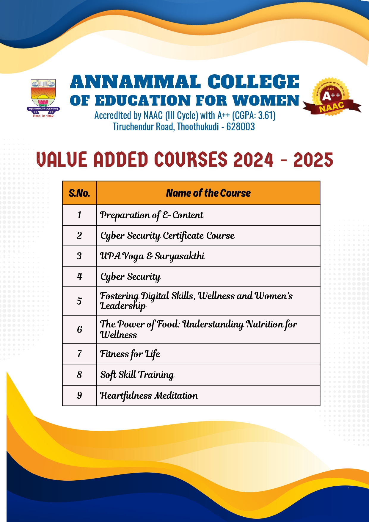 Academic Year 2024 - 2025