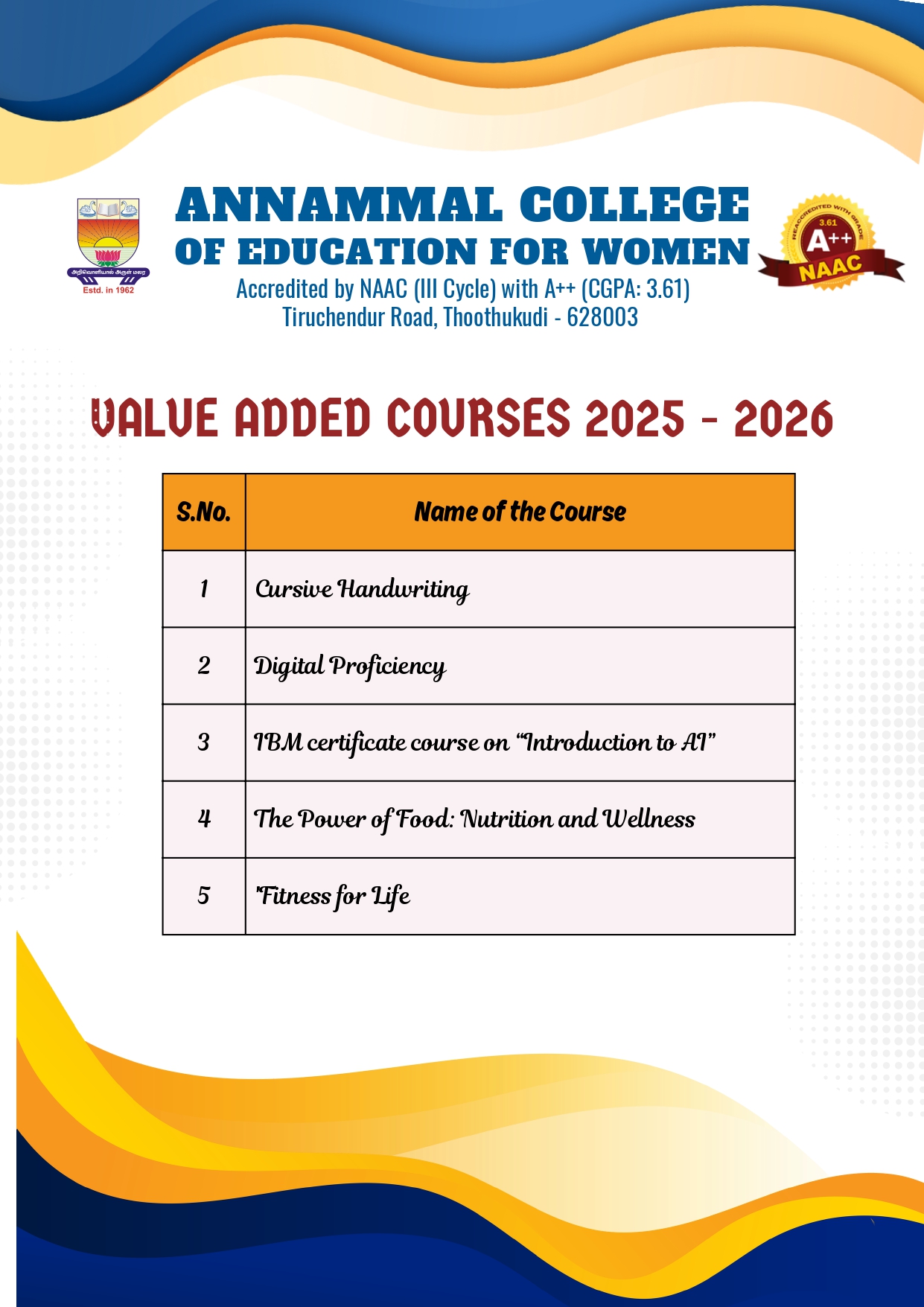 Academic Year 2025 - 2026